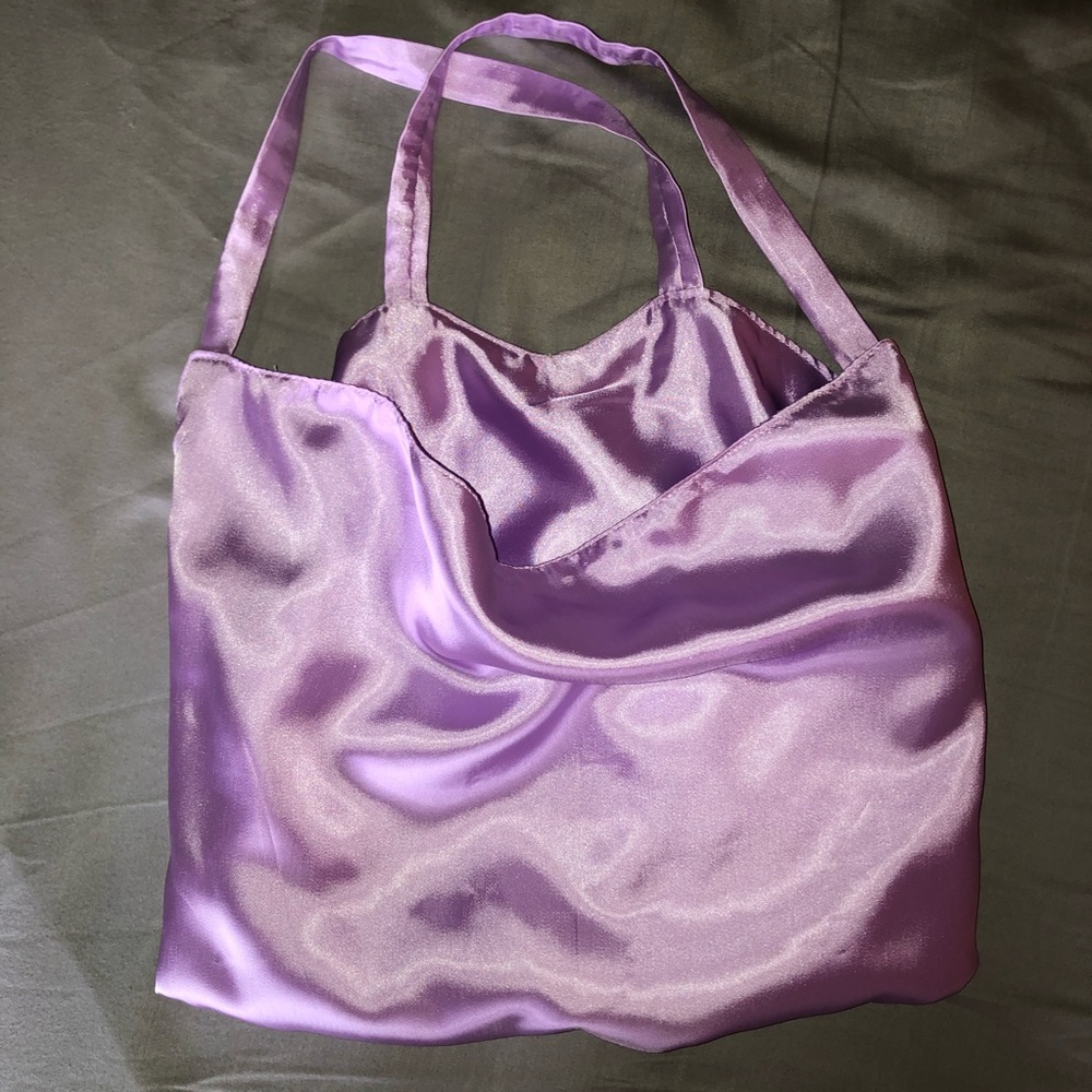 cowl neck satin tank